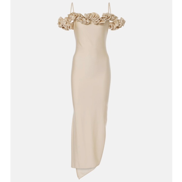 Coperni Macademia Ruffle Off-The-Shoulders Evening GOWN / Dress Sz M NWT - Picture 4 of 10